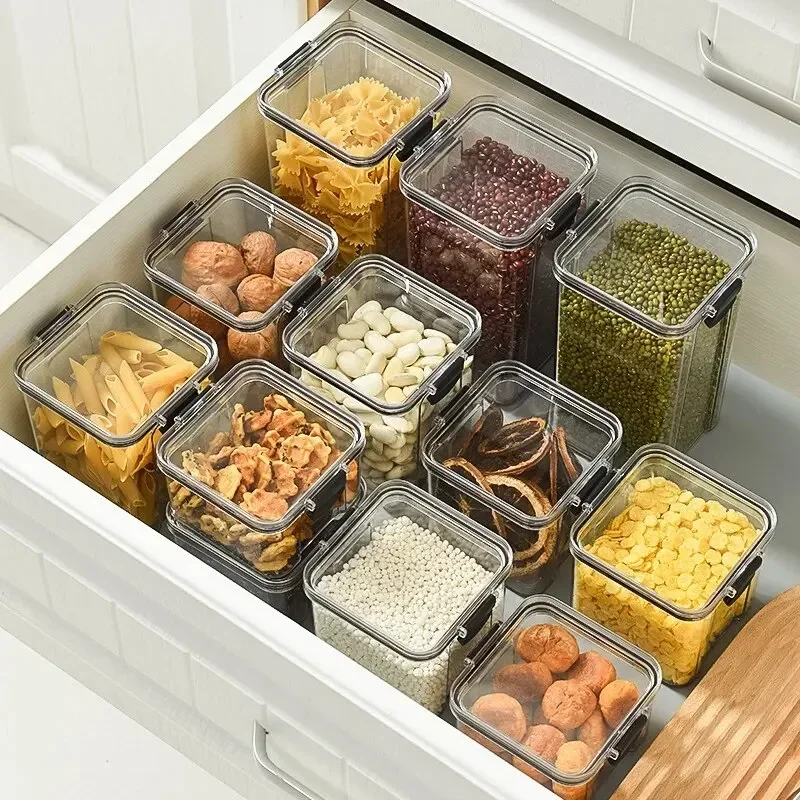 Meal Prep Jar - กล่องเก็บธัญพืชแบบปิดผนึก 1 ชิ้น กล่องเก็บธัญพืชหยาบ กันน้ำ กล่องเก็บอาหารในตู้เย็น