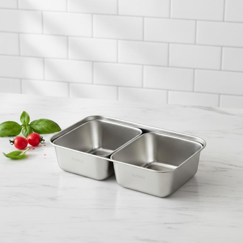 Meal Prep Easy - ใหม่! ชุด 12/3 ชิ้น ถาดอาหารสแตนเลส 304