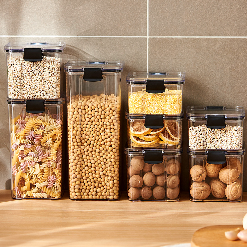 Meal Prep Jar - ปิดผนึก Jars KITCHEN Grain Storage Organizer