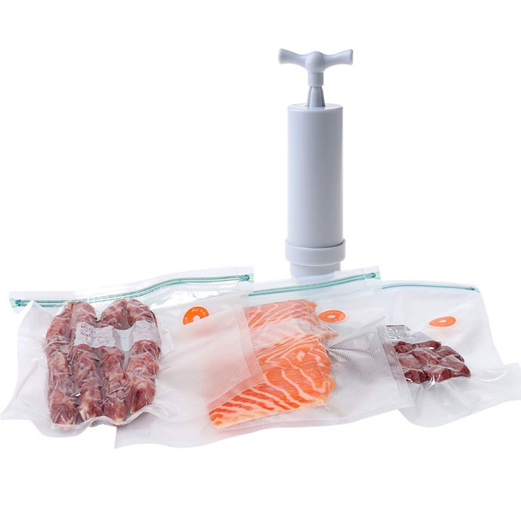 Meal Prep Vacuum Seal Containers - เครื่องปั๊มสูญญากาศแบบมือโยก พร้อมถุงเก็บอาหารสูญญากาศ คุณภาพสูงสุด สำหรับการบีบอัดและเก็บรักษาอาหาร