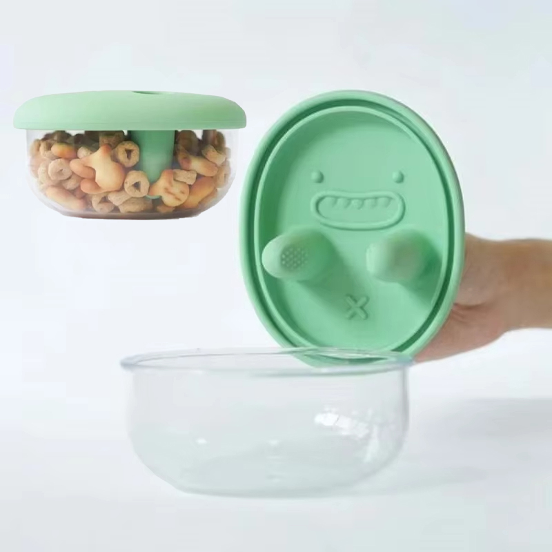 Meal Prep Jar - กล่องอาหารกลางวันพร้อมฝาปิดซิลิโคนแบบพกพาสำหรับแคมป์ปิ้ง ปิกนิก ชามสลัด กล่องเก็บอาหาร กล่องข้าวสำหรับนักเรียนและพนักงานออฟฟิศ