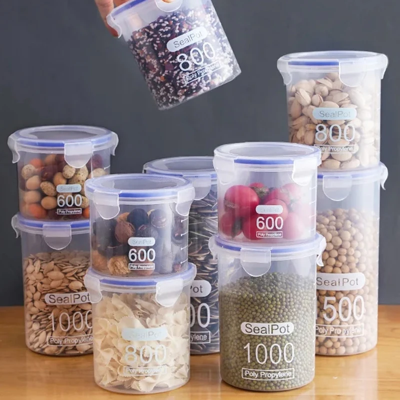 Meal Prep Jar - ขวดโหลปิดผนึก 1/4 ชิ้น พร้อมตาชั่ง สำหรับเก็บธัญพืช ครัว