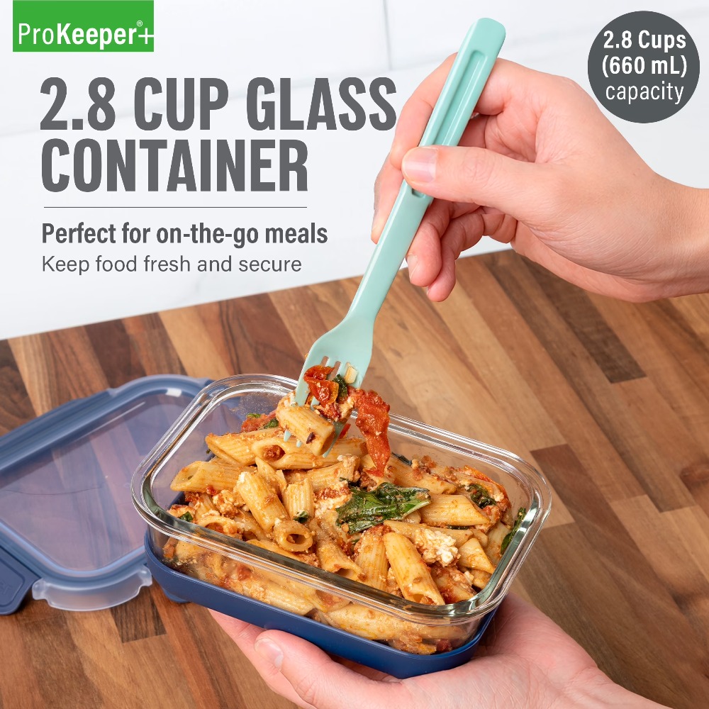 ภาชนะเก็บอาหารแก้วขนาด 2.8 คัพ - Meal Prep Glass Containers With Lids บทวิจารณ์และราคา