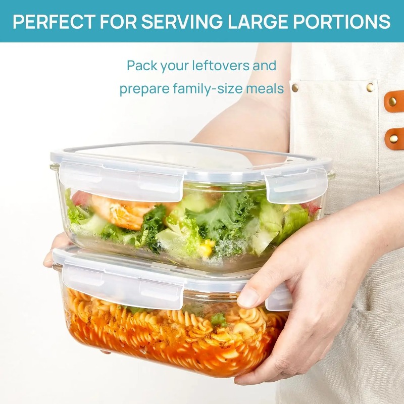 ชุดภาชนะเก็บอาหารแก้ว 18 ชิ้น/ - Meal Prep Glass Containers With Lids บทวิจารณ์และราคา