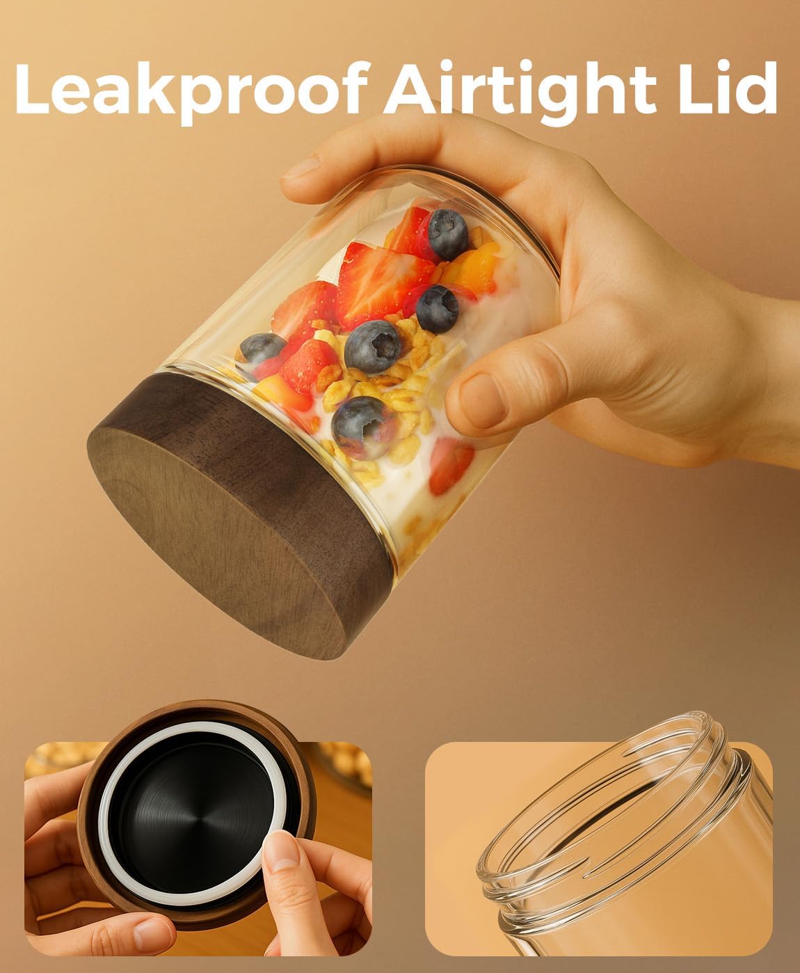 ขวดแก้วใส่อาหารแบบมีฝาปิด ขนาด - Meal Prep Glass Containers With Lids บทวิจารณ์และราคา