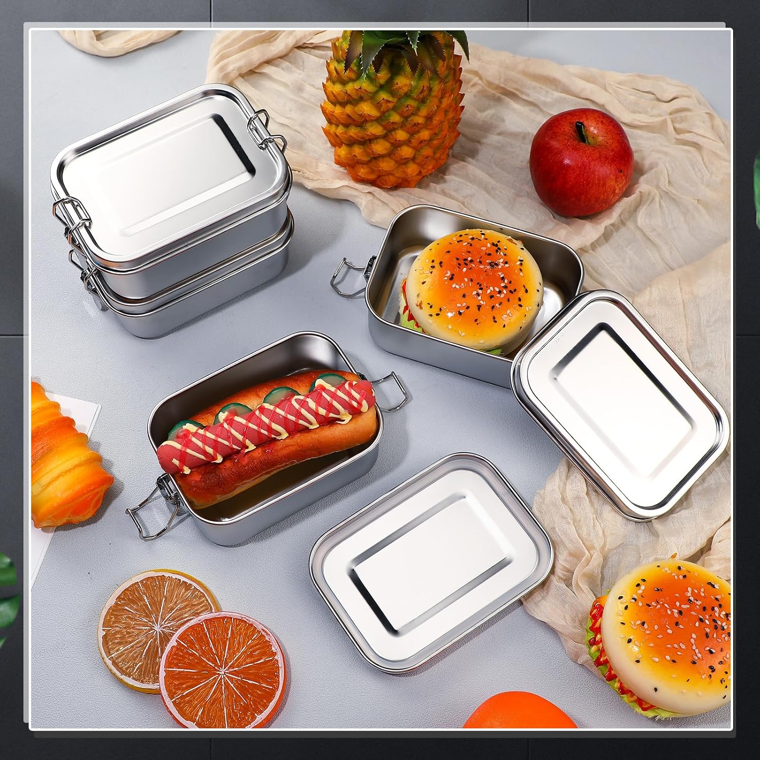 ภาชนะเก็บอาหารสแตนเลสพร้อมฝาปิ - Meal Prep List บทวิจารณ์และราคา