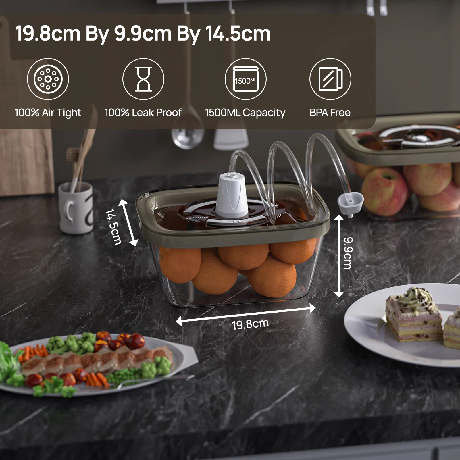 Vakumar ภาชนะเก็บอาหารแก้วปิดผ - Meal Prep Glass Containers With Lids บทวิจารณ์และราคา