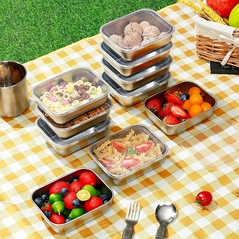 กล่องเก็บอาหารสแตนเลส 5 ชิ้น ก - Meal Prep List บทวิจารณ์และราคา
