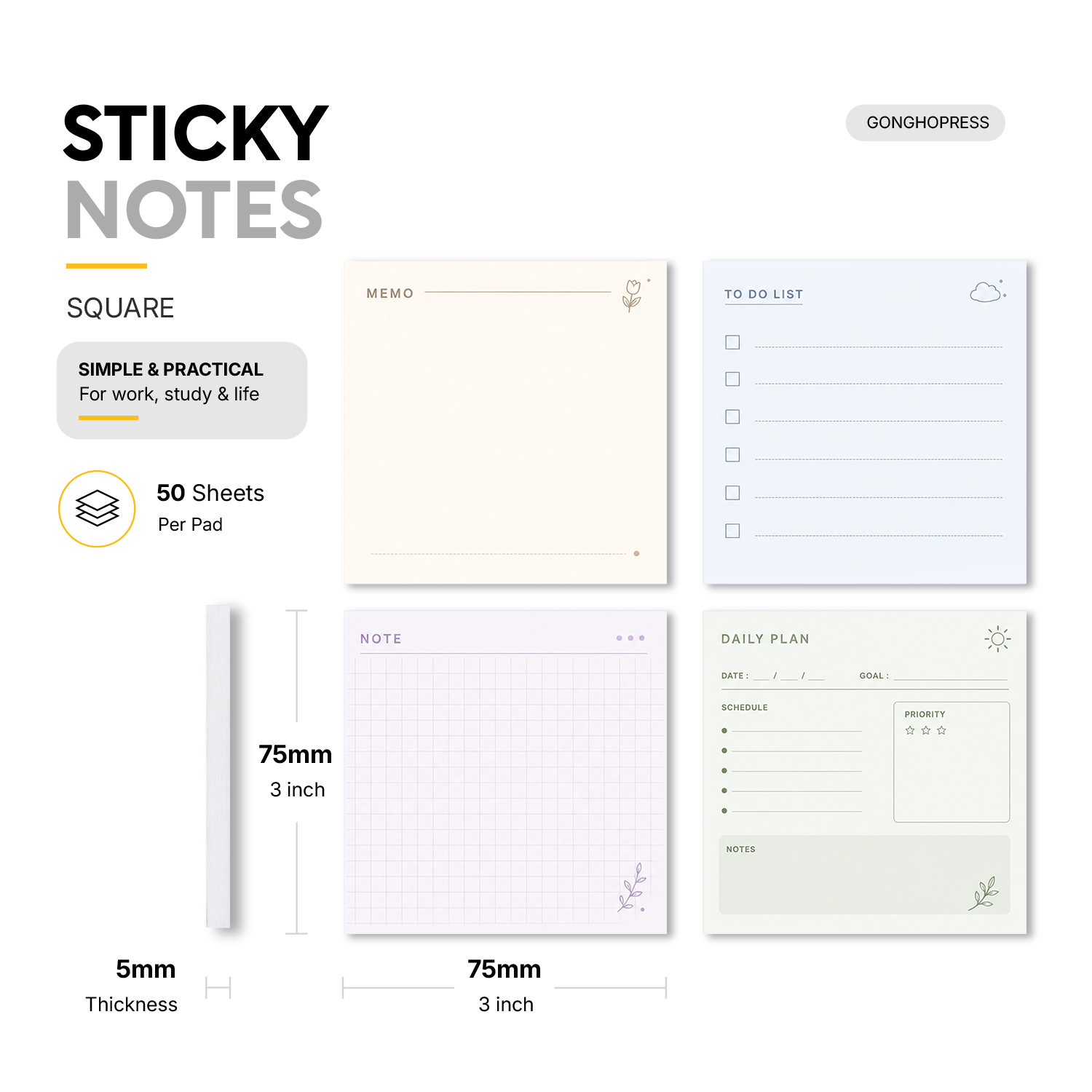 4 ชิ้น 200 แผ่น กระดาษโน้ตแบบม - Meal Plan Notepad บทวิจารณ์และราคา