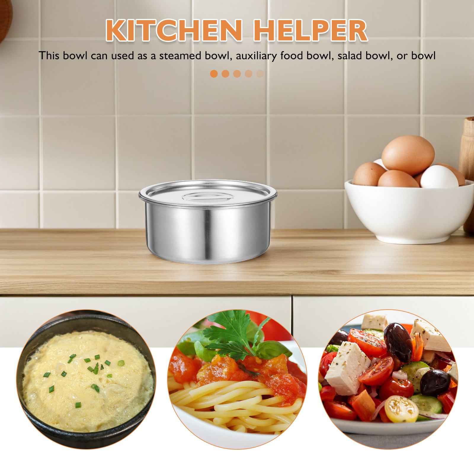 ชามไข่นึ่งสแตนเลส 14 ซม. พร้อม - Meal Prep Bowl บทวิจารณ์และราคา