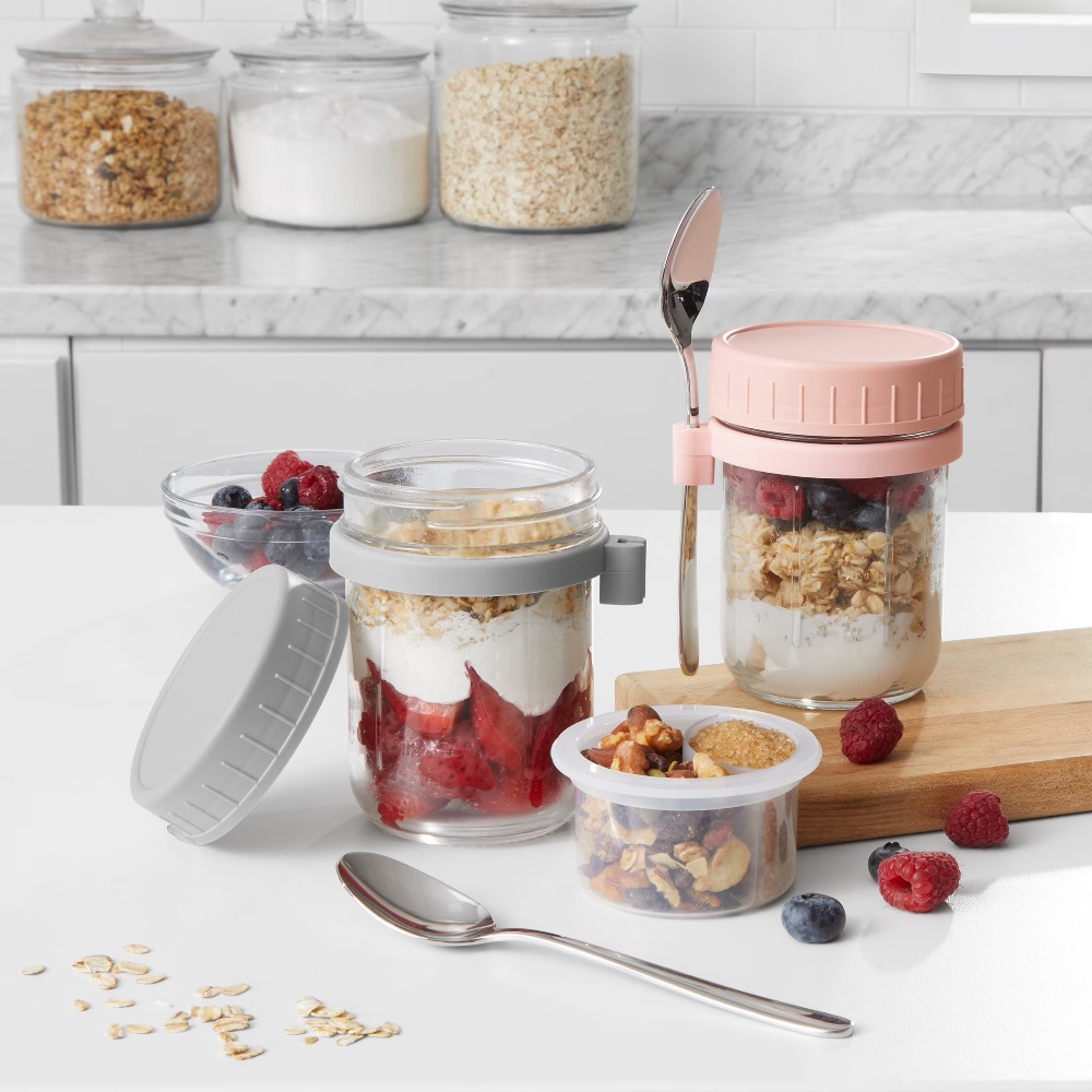 ขวดใส่อาหารและภาชนะใส่พาร์เฟต์ - Meal Prep Jar บทวิจารณ์และราคา