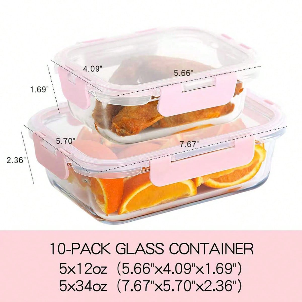 ชุดกล่องแก้วสำหรับเตรียมอาหาร  - Meal Prep Glass Containers With Lids บทวิจารณ์และราคา