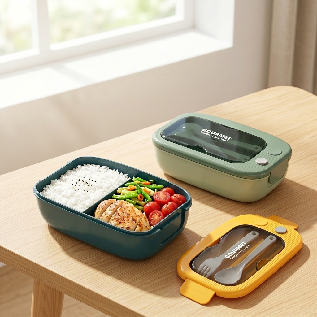 กล่องเบนโตพลาสติกสำหรับไมโครเว - Meal Prep List บทวิจารณ์และราคา