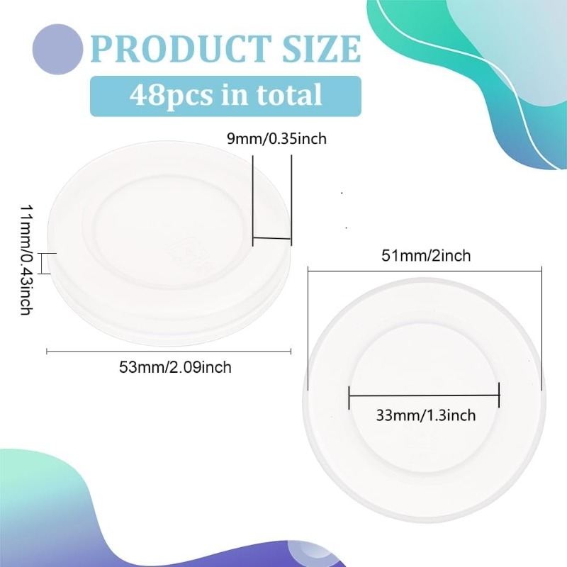48 ชิ้น 2 นิ้วโยเกิร์ต Jar ฝาป - Meal Prep Jar บทวิจารณ์และราคา