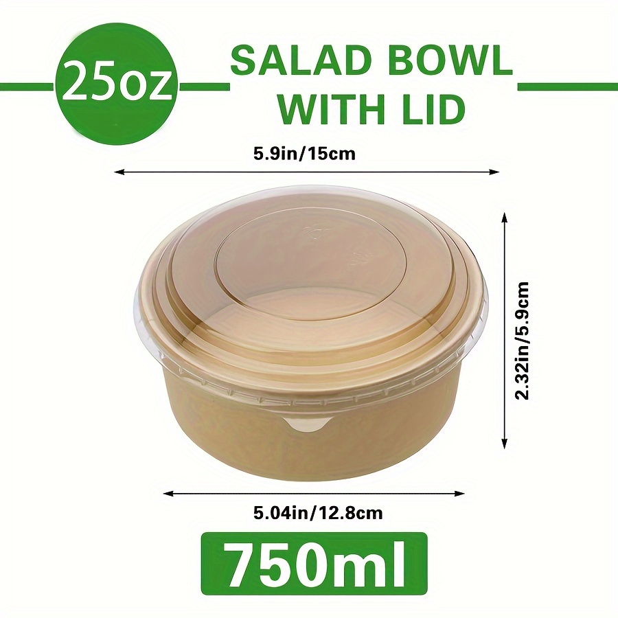 ชามกระดาษขนาด 25 ออนซ์/750 มล. - Meal Prep Bowl บทวิจารณ์และราคา