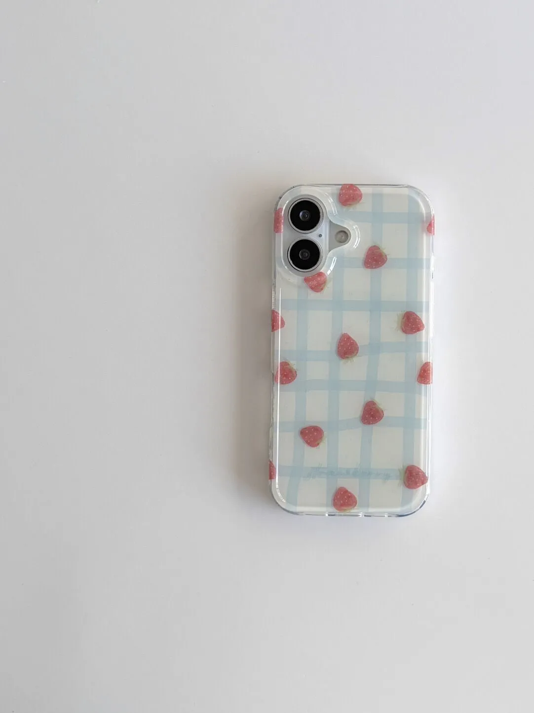 เคสโทรศัพท์ลายตารางสีฟ้าสดใส ด - Strawberry Huller บทวิจารณ์และราคา