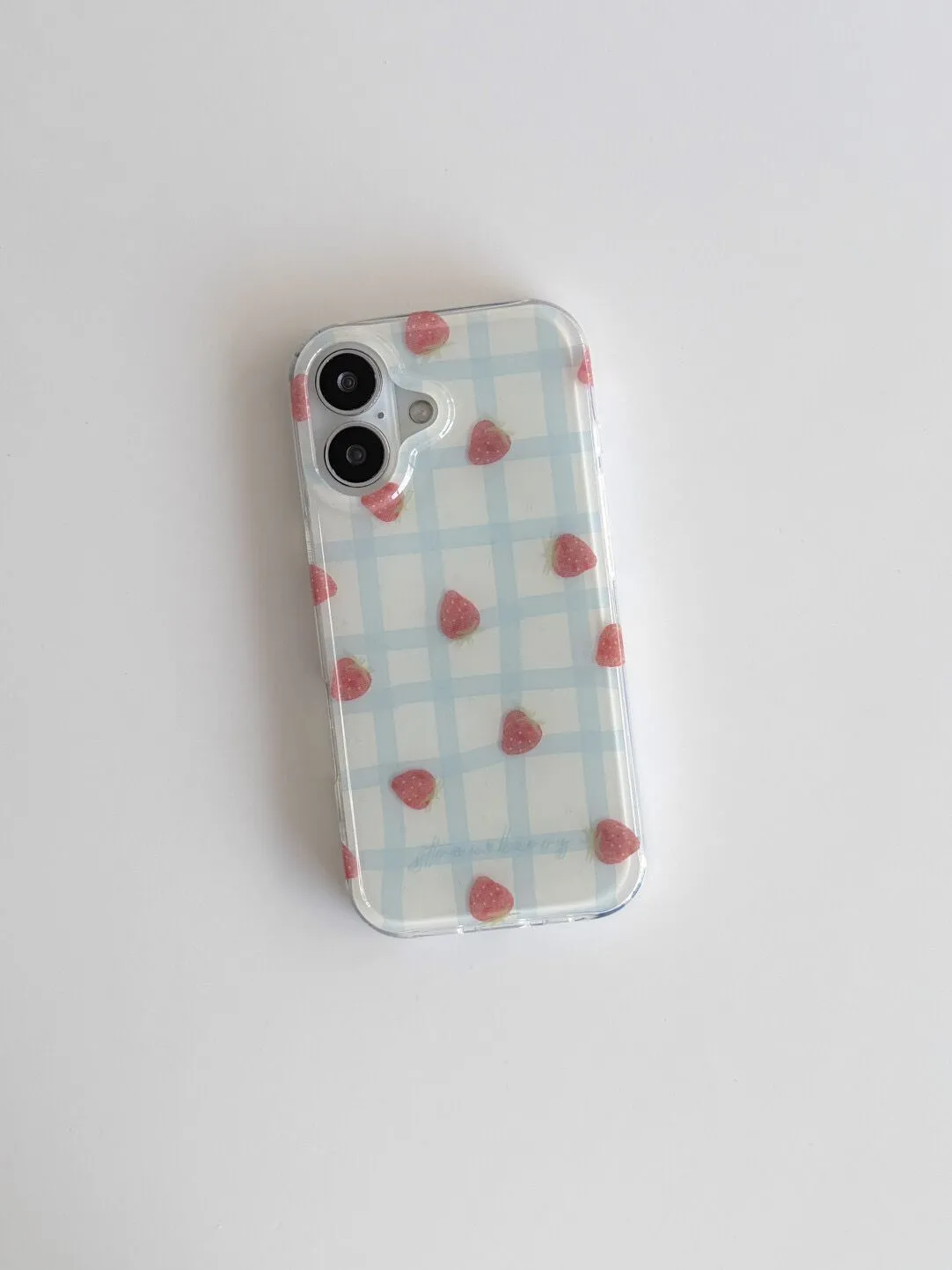 เคสโทรศัพท์ลายตารางสีฟ้าสดใส ด - Strawberry Huller บทวิจารณ์และราคา