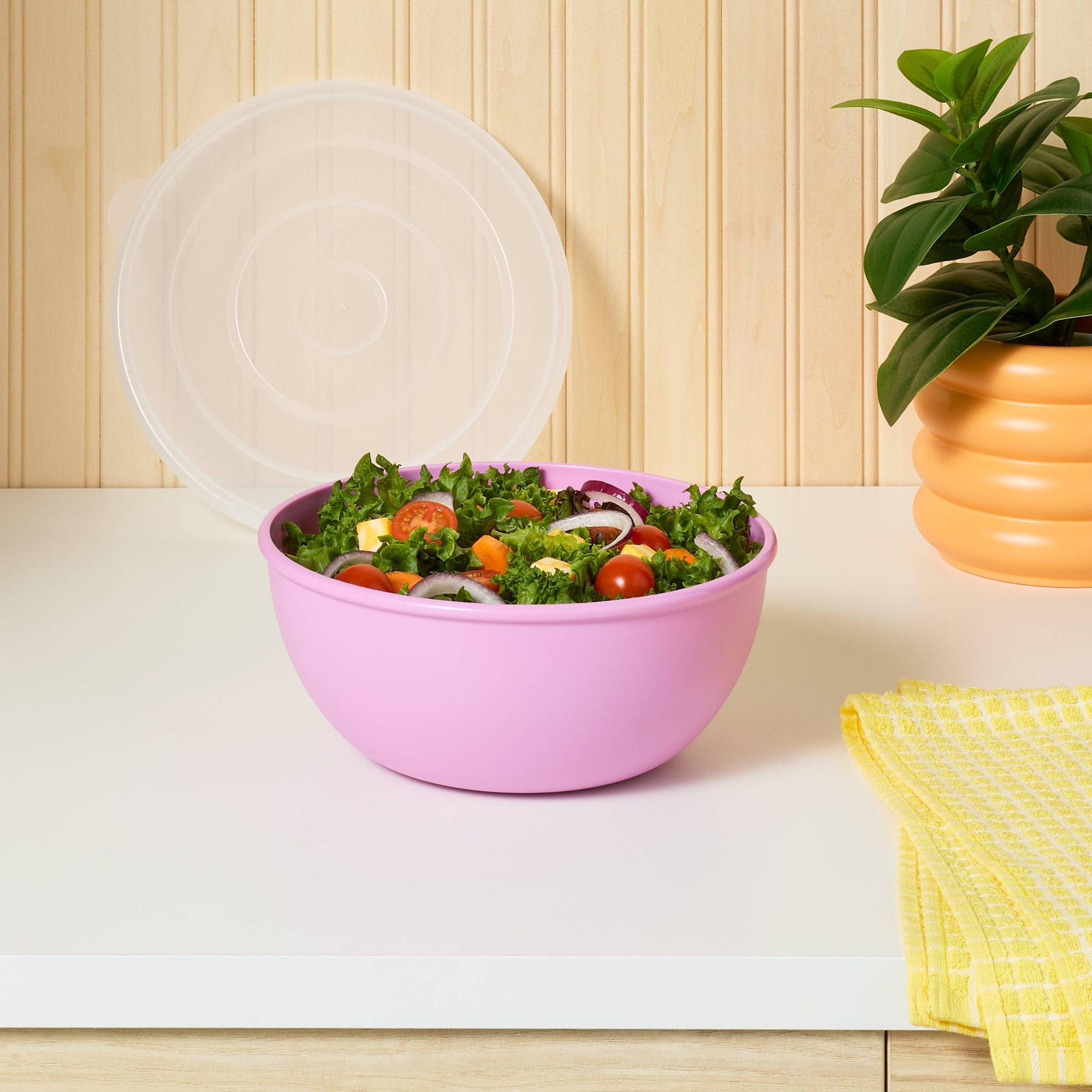 ชามสีชมพูพร้อมฝาปิดเข้าชุด ภาช - Meal Prep Bowl บทวิจารณ์และราคา