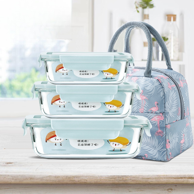 กล่องอาหารกลางวันแก้วทนความร้อ - Meal Prep Glass Containers With Lids บทวิจารณ์และราคา
