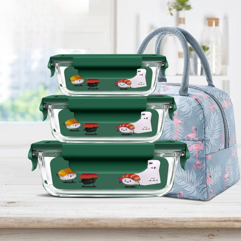 กล่องอาหารกลางวันแก้วทนความร้อ - Meal Prep Glass Containers With Lids บทวิจารณ์และราคา